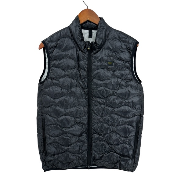 BLAUER Kids Quilted Sleeveless Vest Waistcoat Black